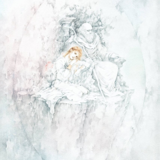 きたのじゅんこの絵画作品　タイトルは、北の谷　North valley